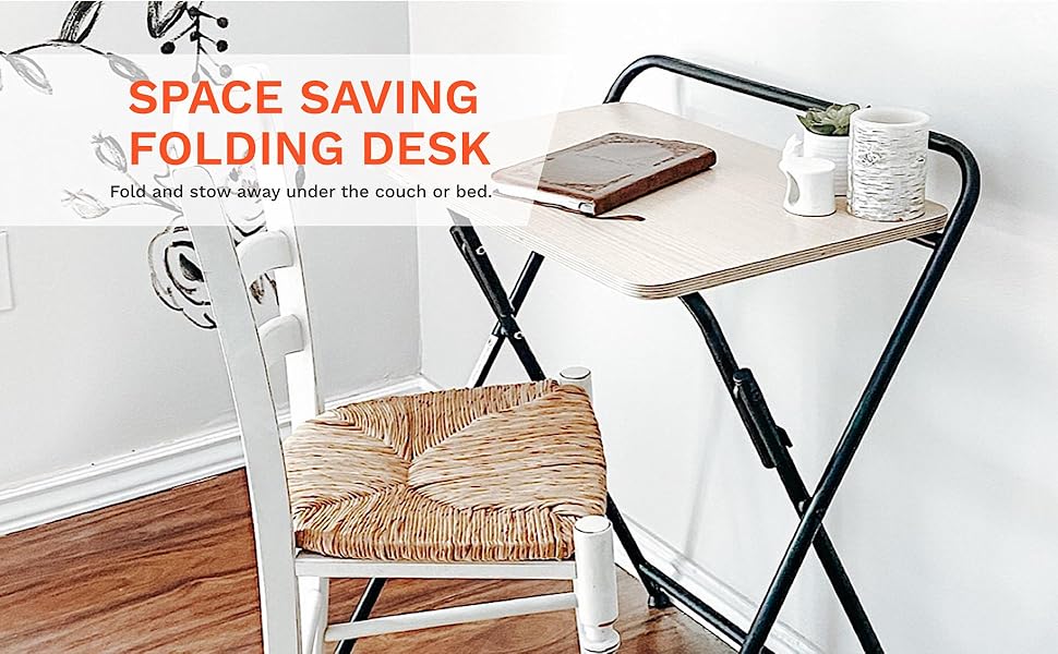 SOFSYS Modern Folding Desk for Small Space, Computer Gaming, Writing