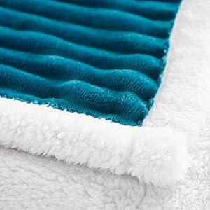 Streifen Sherpa Fleece Decke