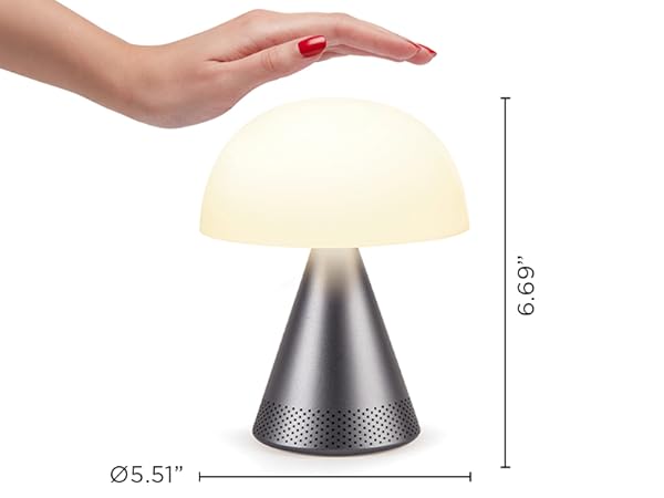Lexon Mina L Audio 2 in 1 Mushroom Table Lamp and Wireless