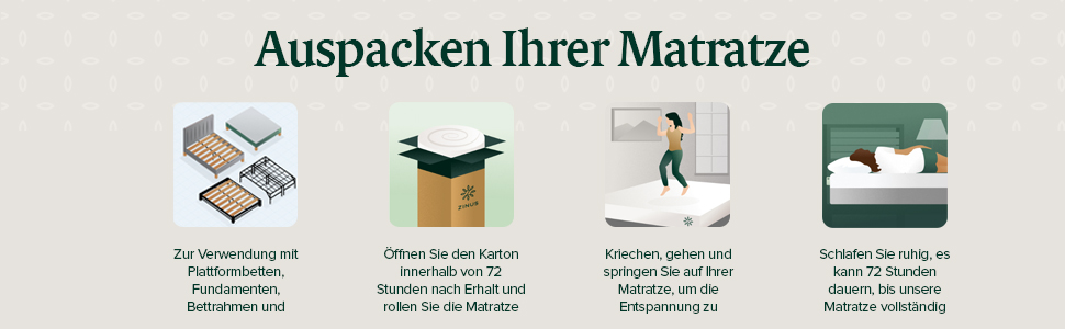 Auspacken Ihrer Matratze