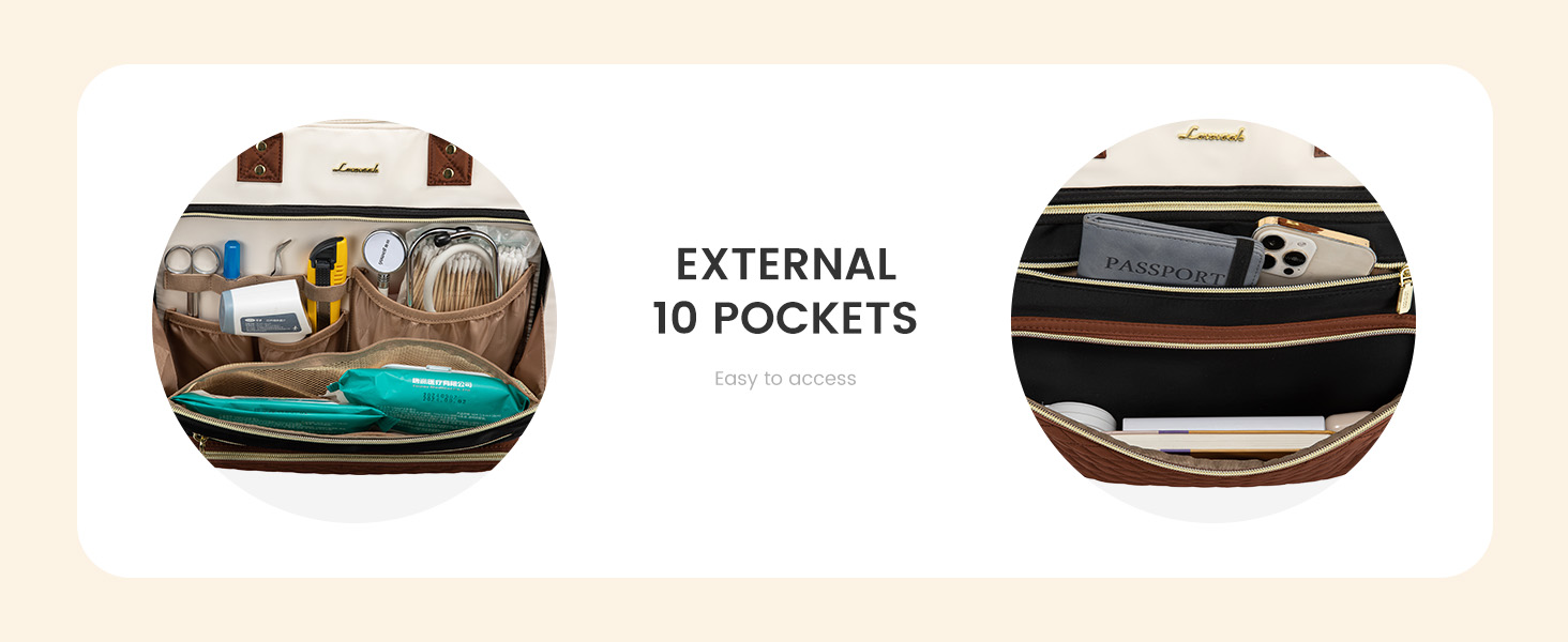 LOVEVOOK Teacher Laptop Tote Bag for Women Nurse Work With Large Cup Holder Computer Purses