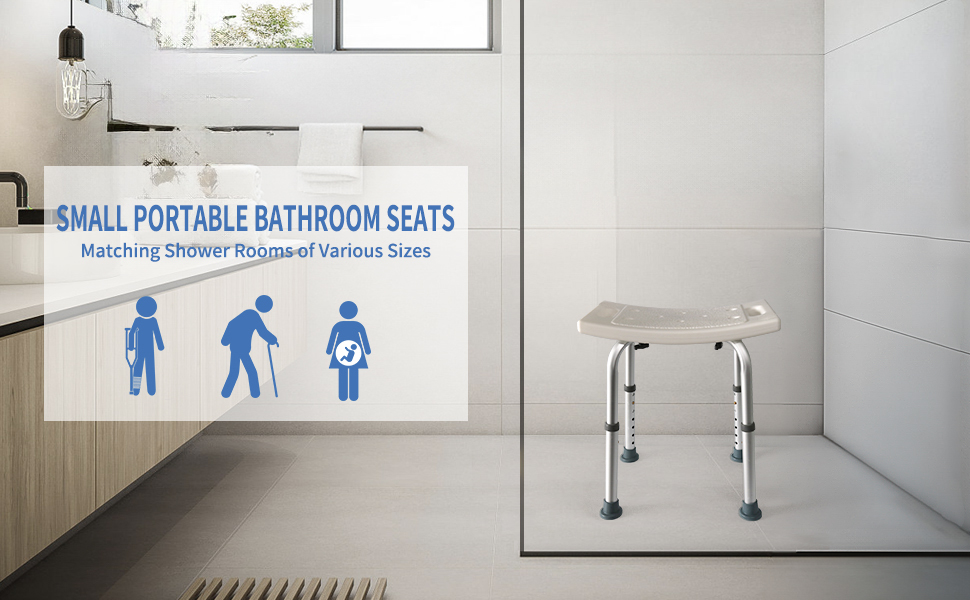 small portable bathroom seats