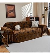 MYSKY HOME Boho Couch Cover Sofa Covers, Couch Covers for 2-3 Cushion Couch Sofa, Chenille L Shap...