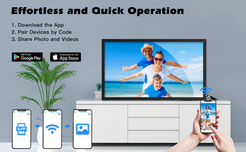 Large Digital Photo Frame 21.5"WiFiPictureFrame 32GB