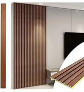 Art3d WPC Slat Wall Panels, 8-Pack 108 x 6 Inch 3D Wall Accents for Interior Wall Decor, Living R...