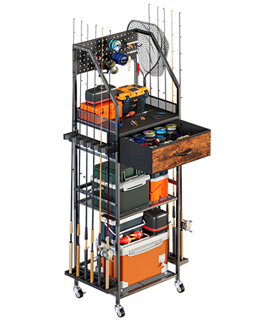 Fishing gear storage rack