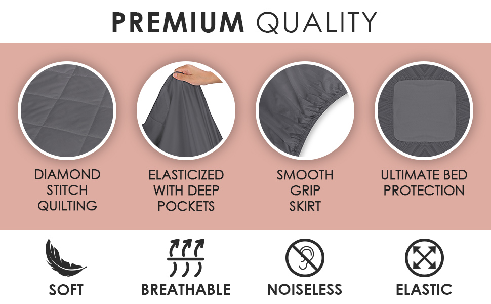 Utopia Bedding Quilted Mattress Protector Double Bed 135x190 cm