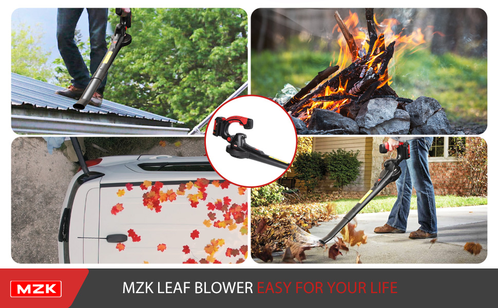 MZK Cordless Leaf Blower,20V Battery Powered Leaf Blower