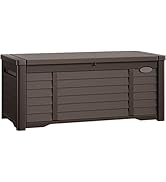 DWVO Large Deck Box 120 Gallon Waterproof Outdoor Storage Box, Extra Large Outdoor Storage Bin, R...