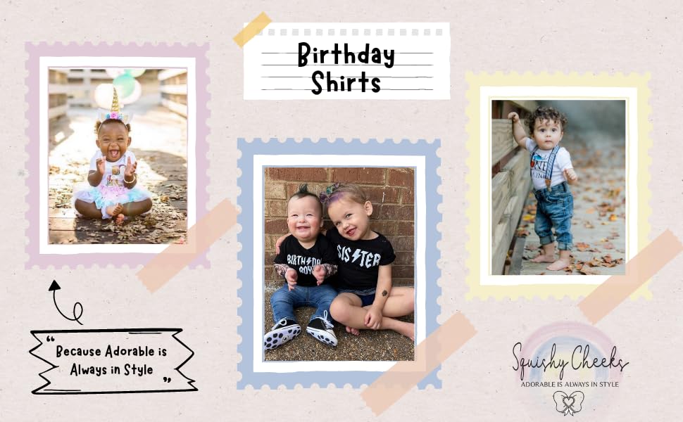 birthday shirts from squishy cheeks