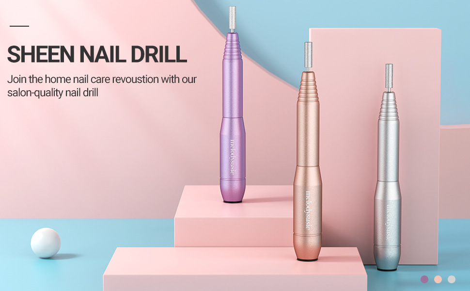 MELODYSUSIE Sheen Electric Nail Files for Beginners, 20000RPM Nail