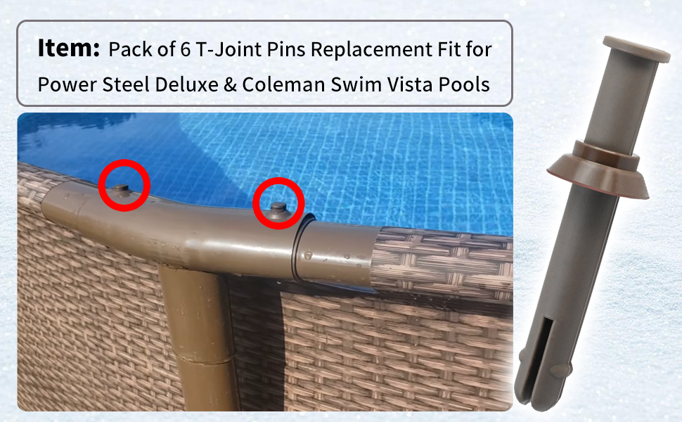 Pack of 6 TJoint Pins Replacement Fit for 18ft & 20ft