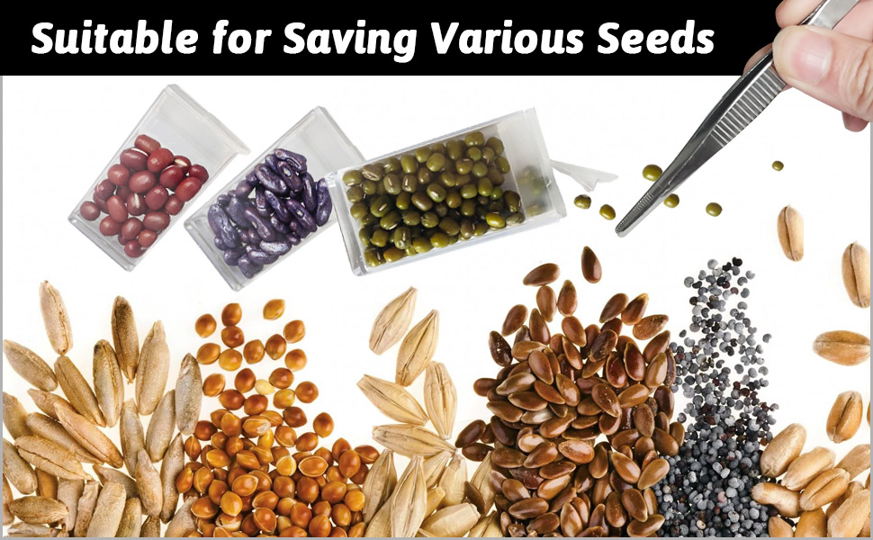 anzhix 48 Slots Plastic Seed Storage Box, Seed Organizer