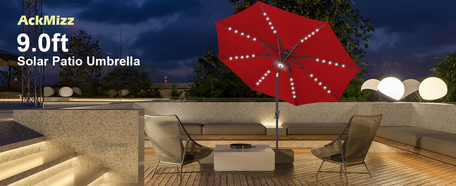 solar light patio umbrella