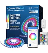 Cree Connected Max Smart Tape Light Starter Kit, Color Changing Tape Light, 11W, Tunable White 22...