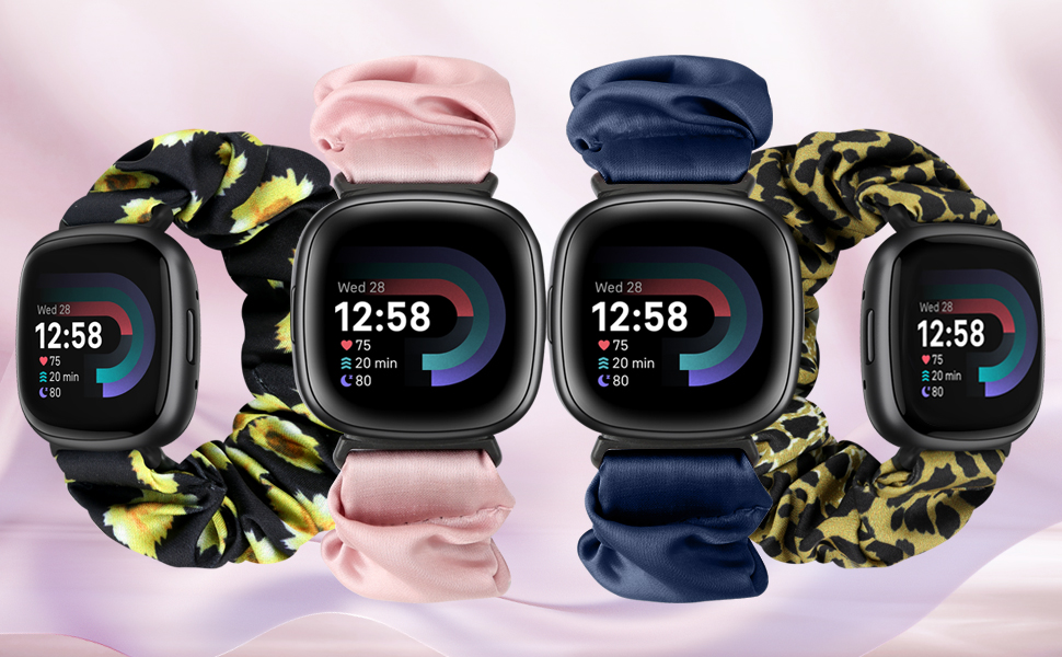 Puhuite Elastic Nylon Band Compatible with Fitbit Versa 3