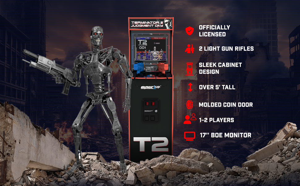 HYDEIST 81゜ T2 The Arcade Game ターミネータ Amazon.com: Arcade1Up Terminator 2 Deluxe Arcade Machine