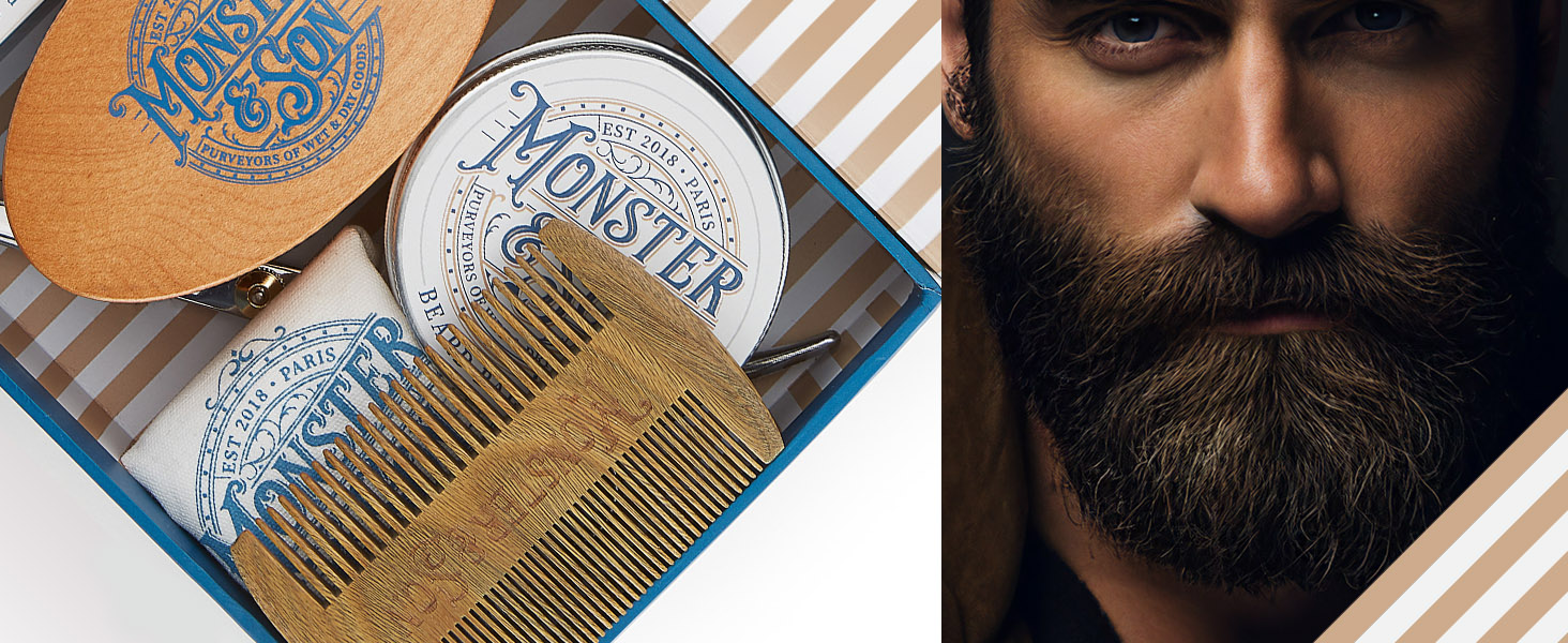 monster and son organic natural beard grooming care best gift kit for men gentleman savage men's
