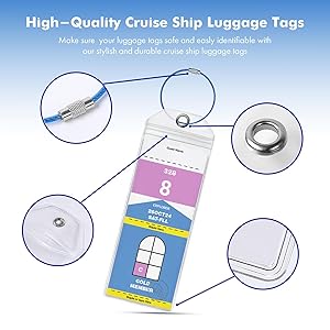 details of cruise luggage tags