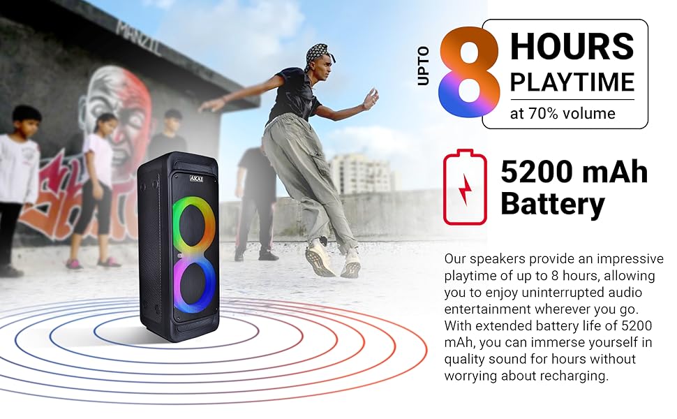 UPTO 8 Hours Playtime