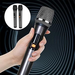 <新品未使用>EIVOTOR ワイヤレスマイク 新品未使用>EIVOTOR ワイヤレスマイクセット カラオケ パーティ