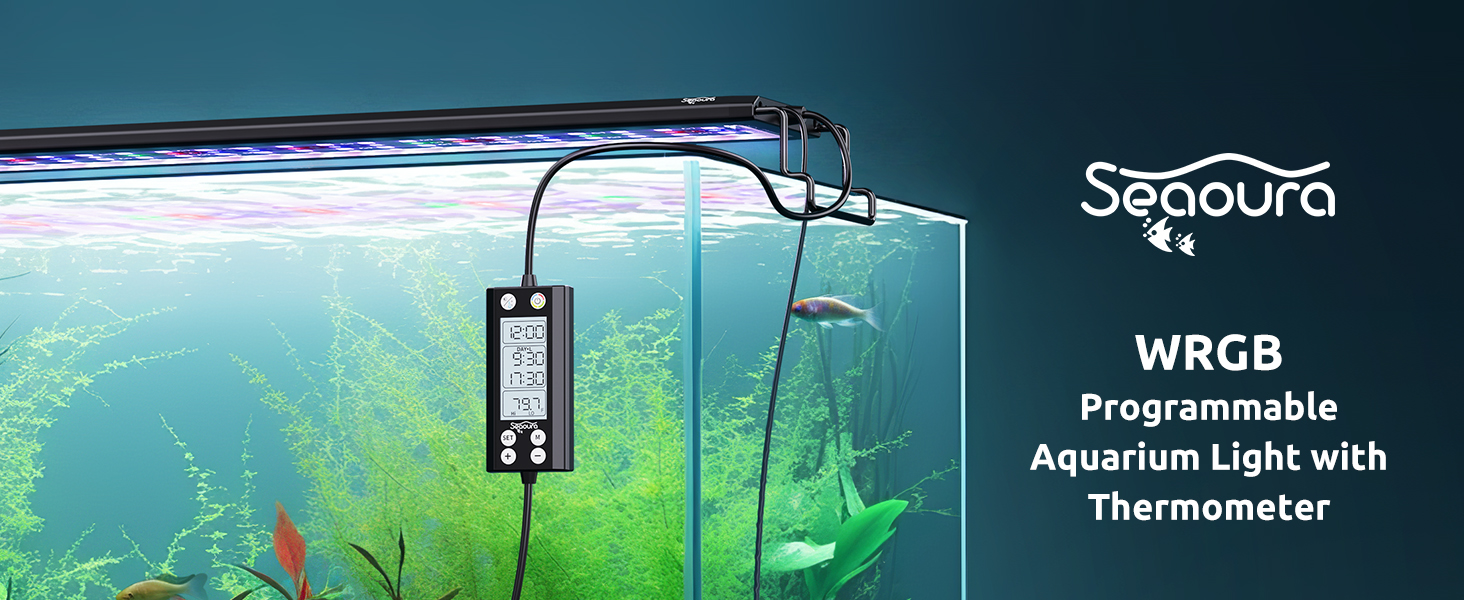 WRGB programmable Aquarium Light with thermometer