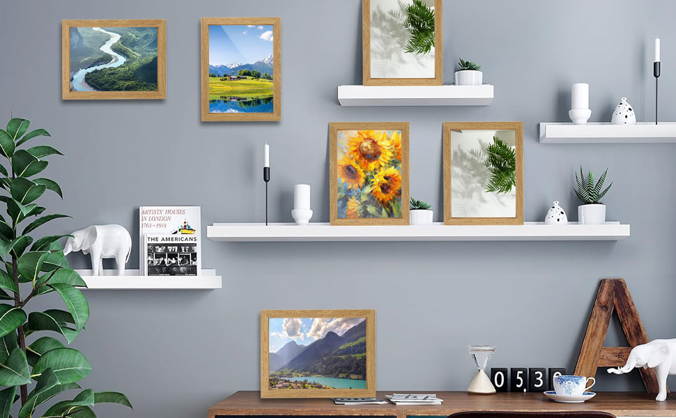 FVIEXE 6PCS 5x7 Floating Frame, Double Glass Floating