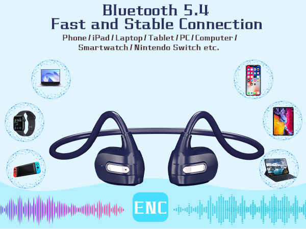 BANIGIPA Kids Headphones Open Ear Headphones Bluetooth 5.4 Headset w/Mic for School Protect Hearing