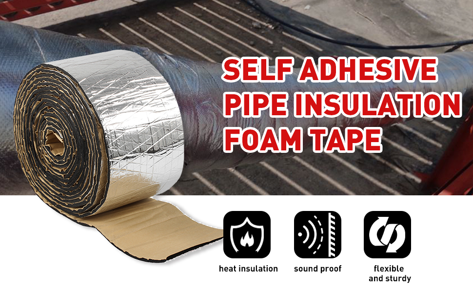 Halero Pipe Wrap Insulation 1/5 Inch Thick Pipe Insulation High Density