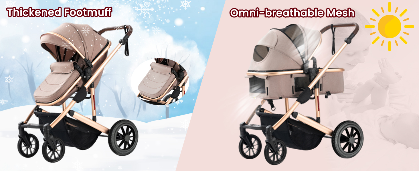 full size stroller khaki