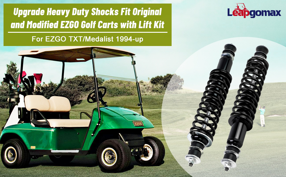 EZGO Golf Cart Shocks Front or Rear Heavy Duty Coil Springs for EZGO TXT/Medalist