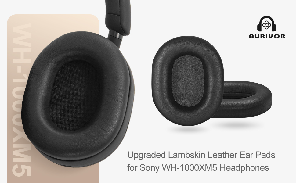 Amazon.com: Aurivor Genuine Leather Ear-Pads Cushions for Sony WH