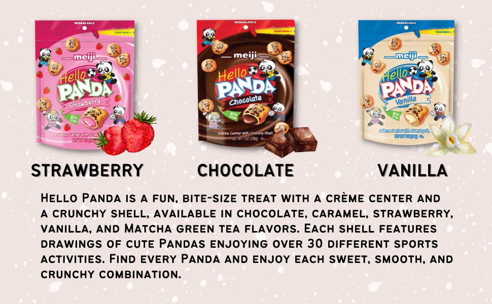 Meiji Hello Panda Cookies 3 Flavors Mixed Flavors