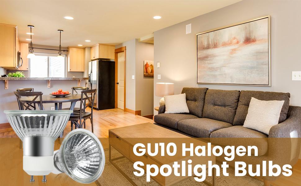 DoRight GU10 Halogen Spotlight Bulbs, Dimmable GU10 Halogen Light Bulbs