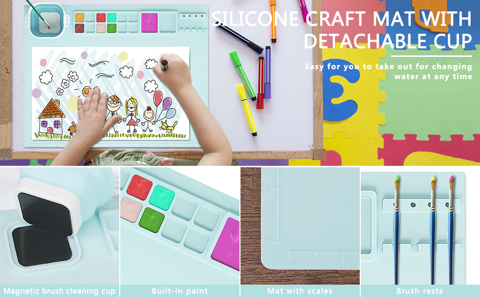silicone mats for crafts with detachable cup