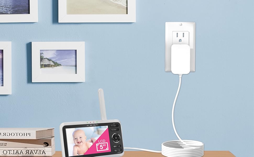 5V Baby Monitor Power Cord for Vtech VM350 VM351 VM352