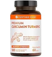 Further Food Premium Curcumin Turmeric, Maximum Strength, 500 mg, 60 Capsules