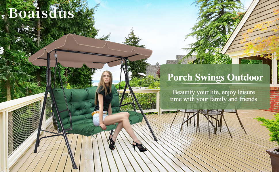 Boaisdus Swing Cushions 3 Seater Replacement Waterproof