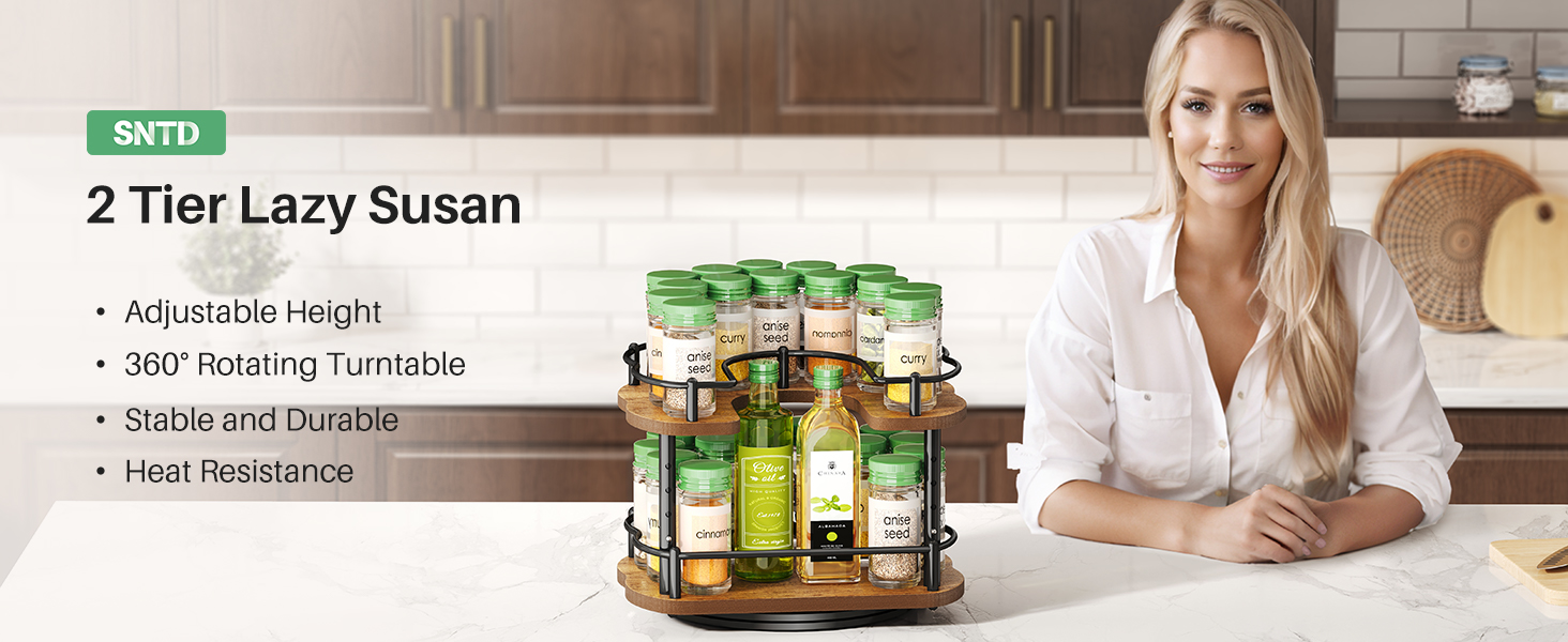 2 tier lazy susan organizer