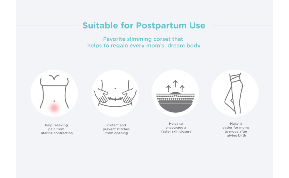 MOOIMOM Bamboo Postpartum Belly Band Abdominal Binder for C