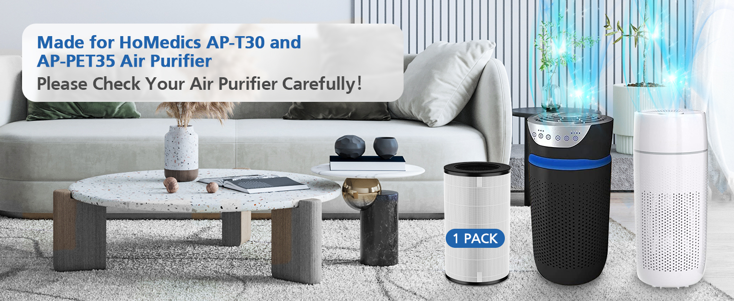 Made for HoMedics AP-T30 and AP-PET35 Air Purifier