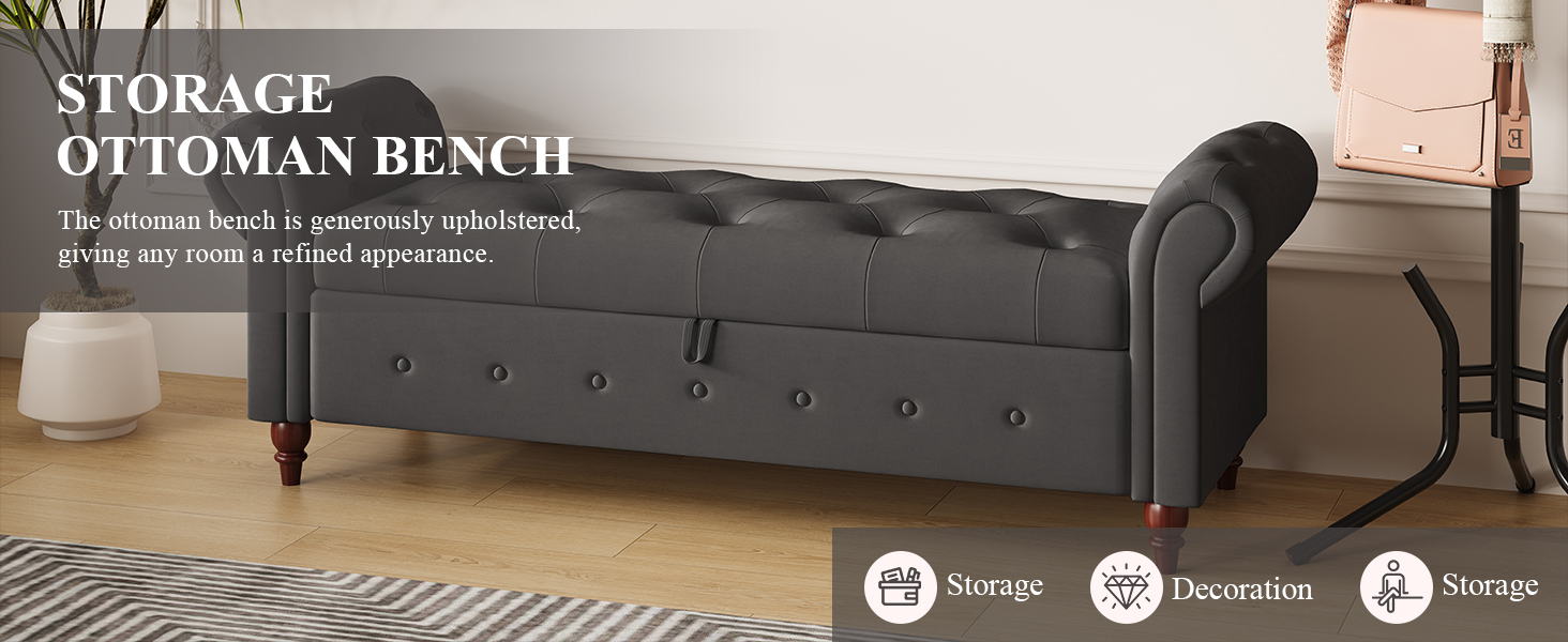 Storage Ottoman Bench
