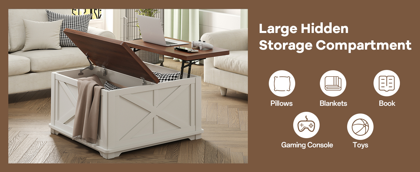Large Hidden Storage Compartment