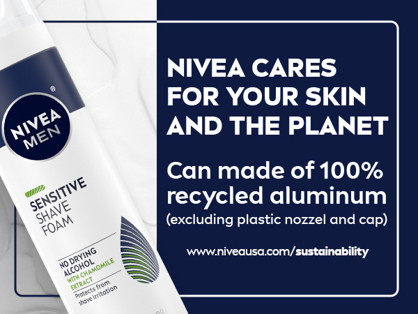 NIVEA cares for your skin and the planet. Can made of 100% recycled aluminum
