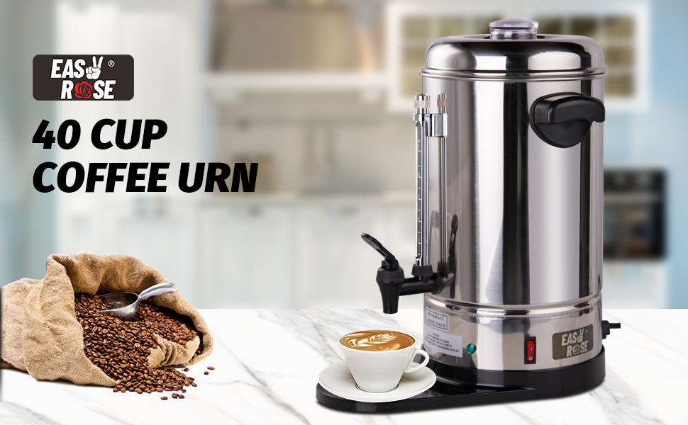 EASYROSE Coffee Urn 40 Cup Coffee Percolator Commercial