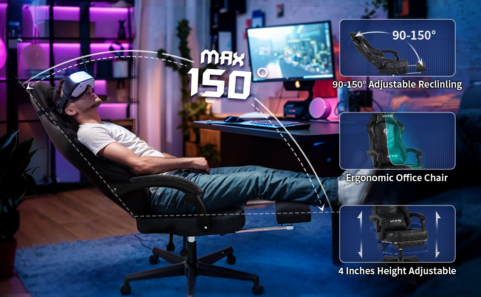 150° Adjustable Recline