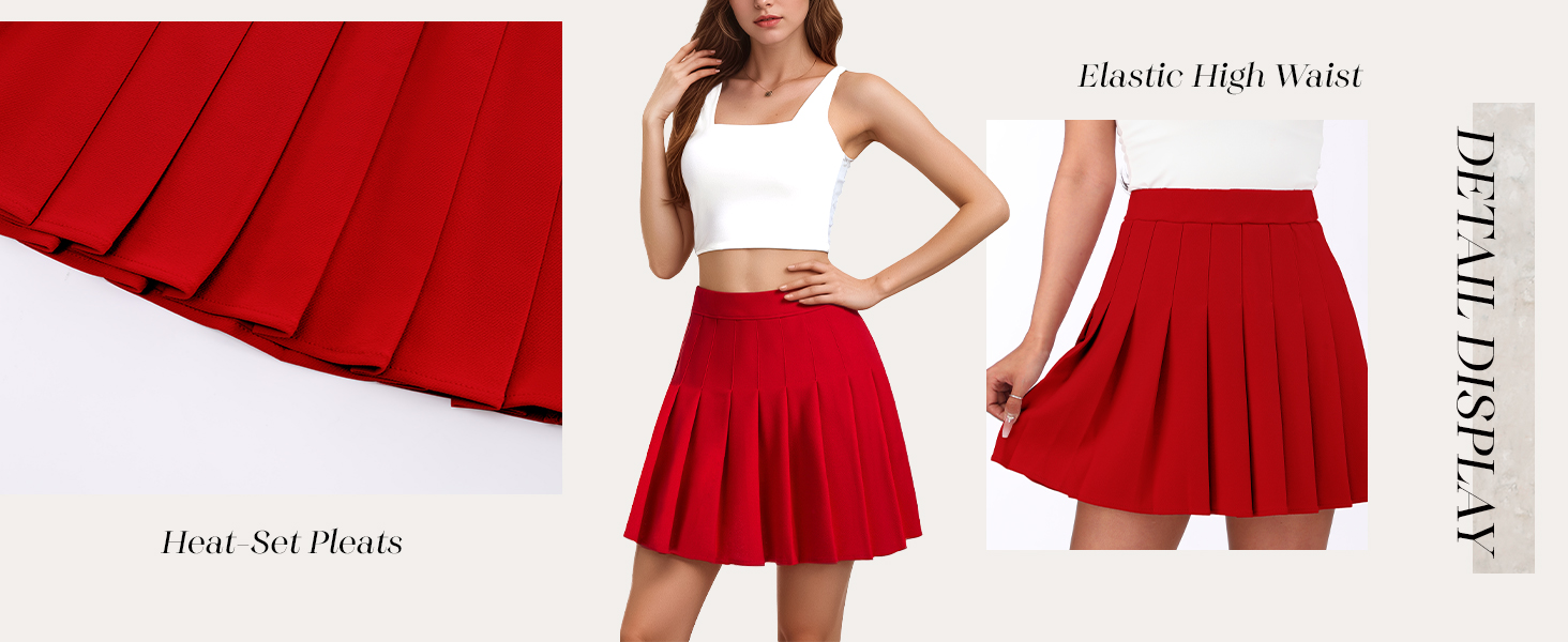 pleated skater skirt