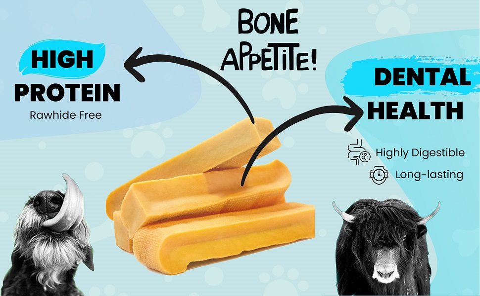 HeyChews Himalayan Yak Cheese Dog Chews Large Yak Chews