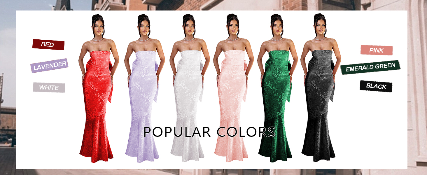 Strapless Satin Prom Dresses Long Formal Gown Mermaid