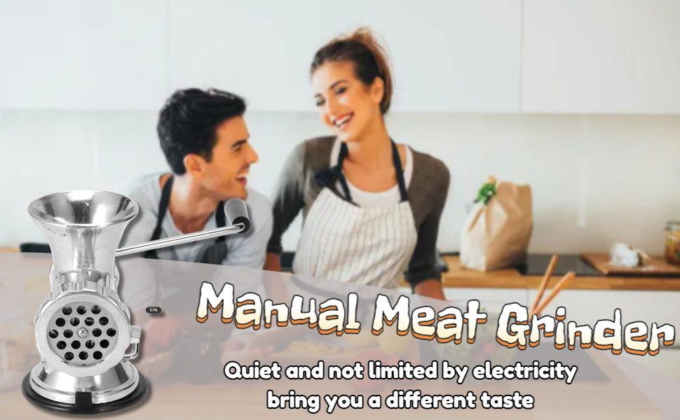 Meat Grinder, Stainless Steel Manual Meat Grinder, Meat Mincer Machine